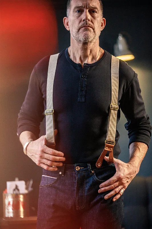 The New Elder Henley Shirt Black Artistic Men's Hand Artistic Men's Hand