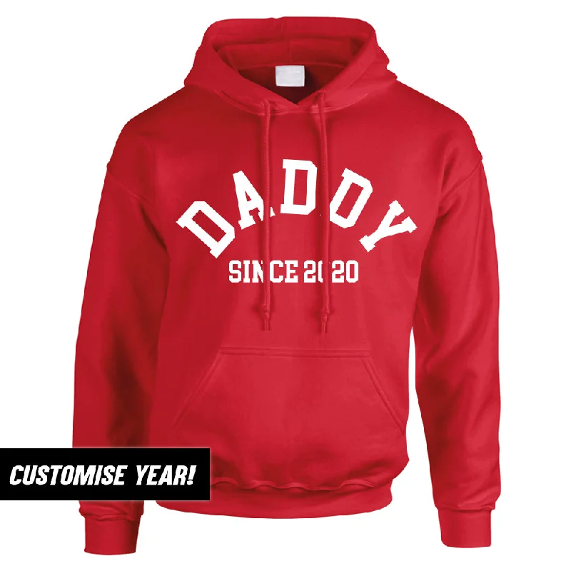Personalised Daddy Since Hoodie (MRK X) Elegant Men's Formal  Elegant Men's Formal 