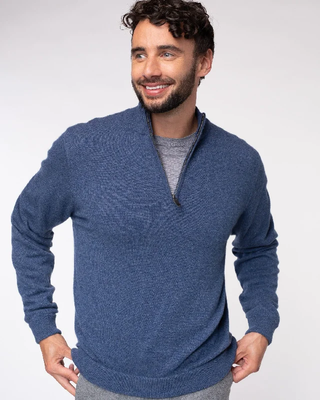 1/4 Zip Mock Neck 100% Cashmere Pullover Sweater (Choice of Colors) by Alashan Cashmere Business Business 1/4 Zip Mock Neck 100% Cashmere Pullover Sweater (Choice of Colors) by Alashan Cashmere Business Business