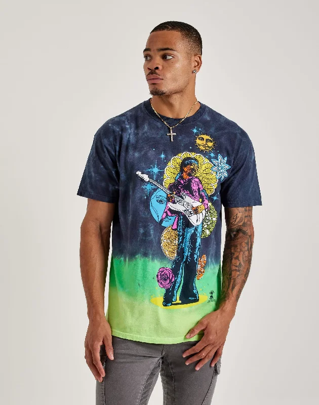 Liquid Blue Jimi Hendrix Tie-Dye Tee Masculine Men's  Masculine Men's 
