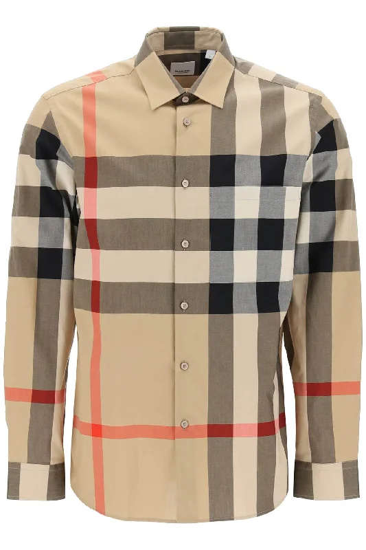 BURBERRY long sleeve summerton shirt Earthy Men's Hemp Earthy Men's Hemp