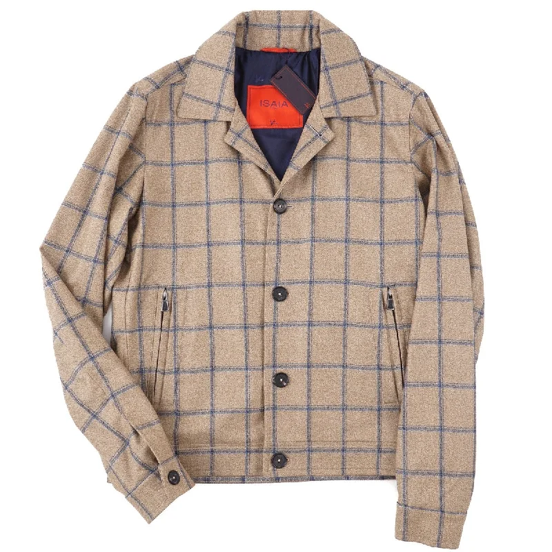 Isaia Flannel Wool 'Portofino Jacket' Streetwear Style Streetwear Style