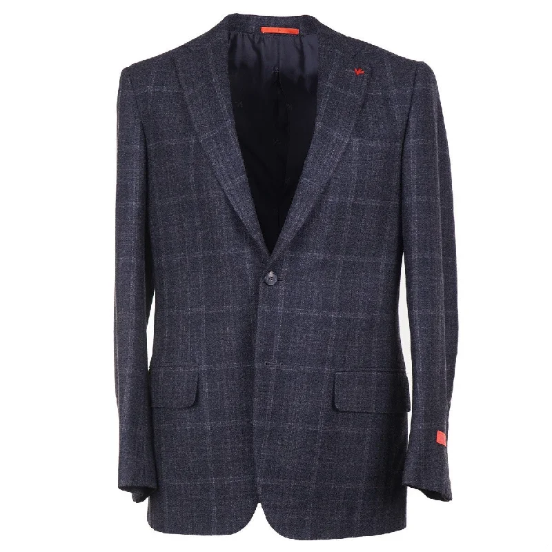 Isaia Tailored-Fit Soft Wool Sport Coat Unique Men's Patch Unique Men's Patch