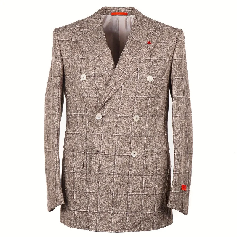 Isaia 'Sanita' Woven Fresco Wool Suit Traditional Men's Wool Traditional Men's Wool