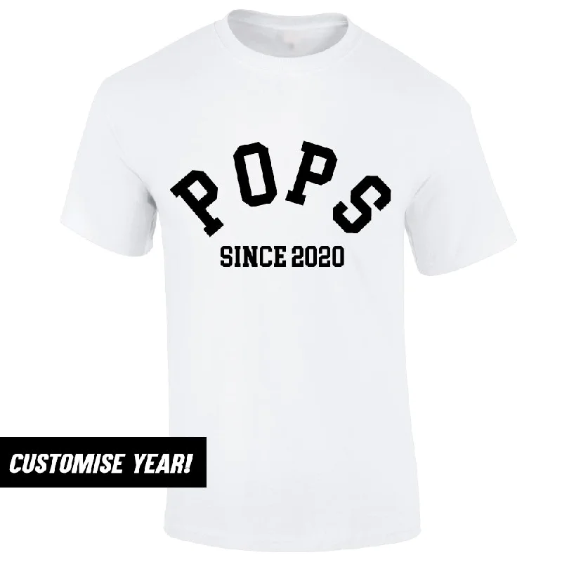 Personalised Pops Since T-Shirt (MRK X) Sleek Men's Contemporary Sleek Men's Contemporary Personalised Pops Since T-Shirt (MRK X) Sleek Men's Contemporary Sleek Men's Contemporary