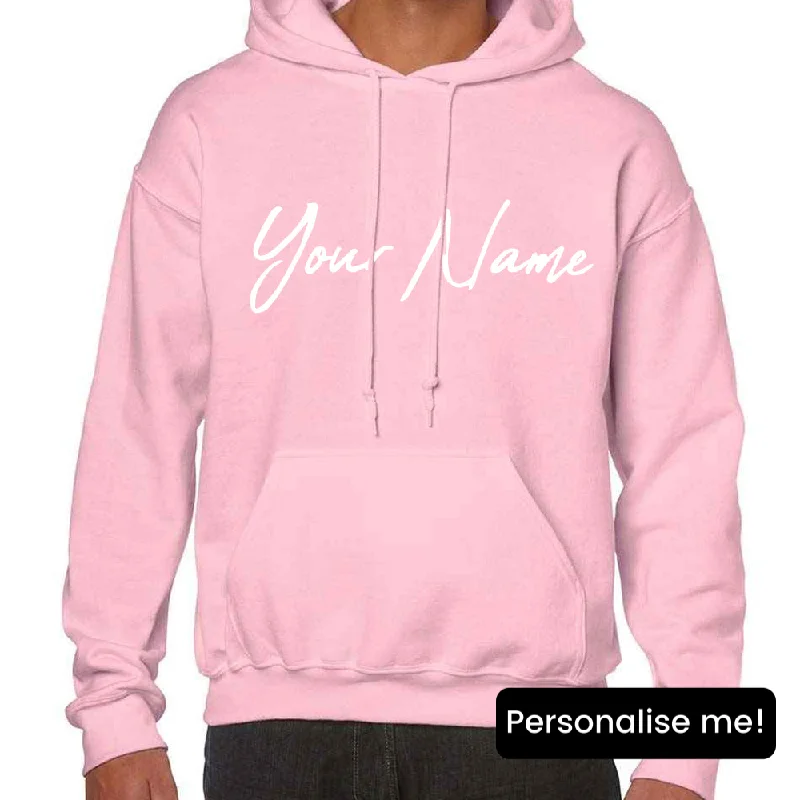 MRK Basics Your Name Script Hoodie Practical Men's Quick Practical Men's Quick