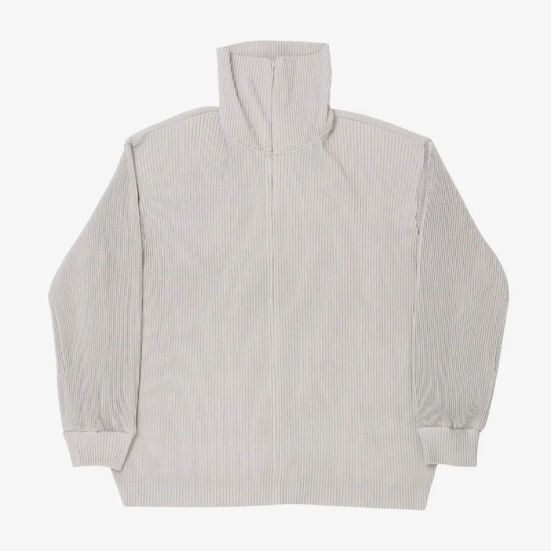 Pleated 1/4 Zip Sweater Luxurious Men's High Luxurious Men's High