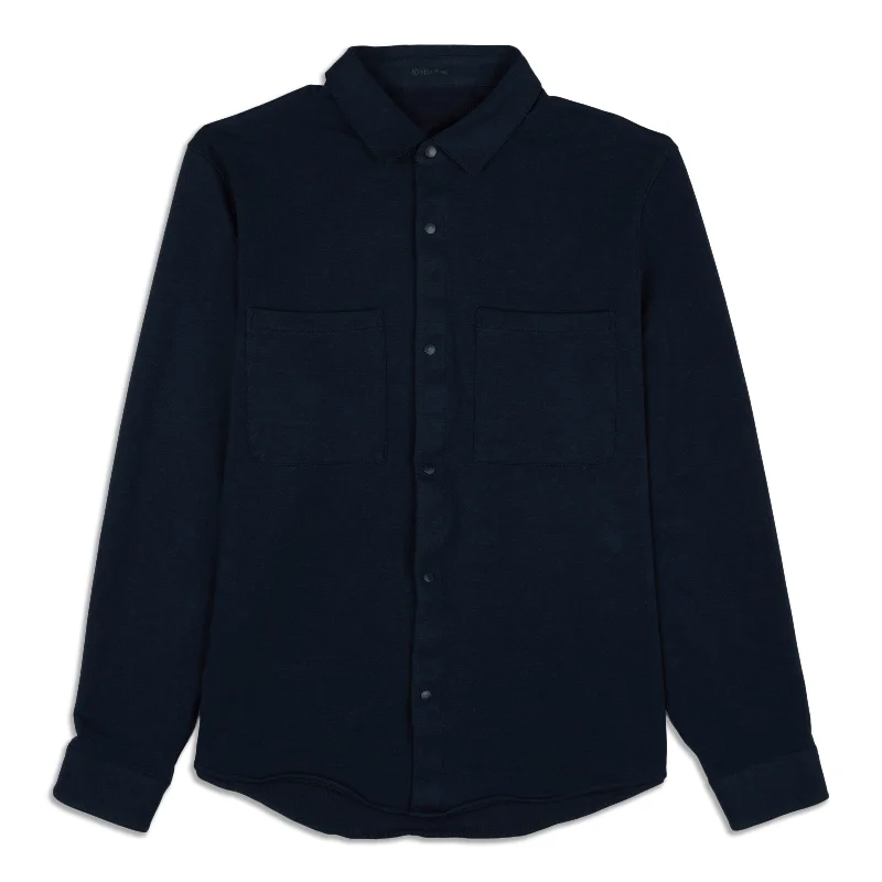 Stretch French Terry Overshirt - Resale Relaxed Men's Beach Relaxed Men's Beach