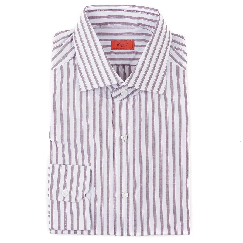 Isaia Tailored-Fit 'Mix' Cotton Shirt Dynamic Men's High Dynamic Men's High
