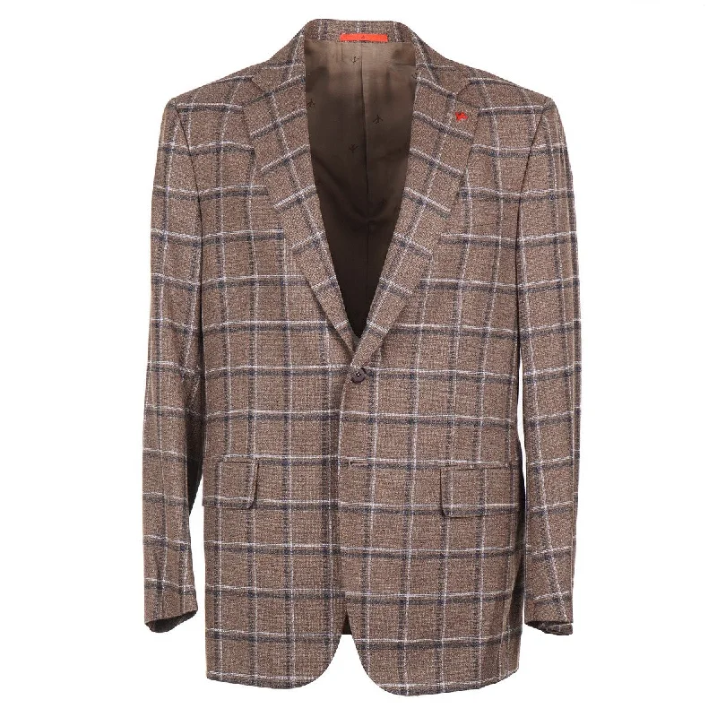 Isaia Woven Wool-Silk-Linen Sport Coat Earthy Men's Sustainable Earthy Men's Sustainable Isaia Woven Wool-Silk-Linen Sport Coat Earthy Men's Sustainable Earthy Men's Sustainable