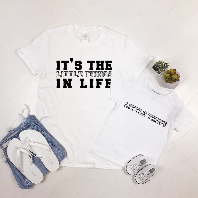 It's The Little Things & Little Thing Matching T-Shirts - White Casual Men's Short Casual Men's Short It's The Little Things & Little Thing Matching T-Shirts - White Casual Men's Short Casual Men's Short