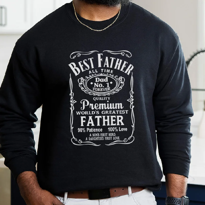 Best Father Bottle Sweatshirt Sharp Men's Italian Sharp Men's Italian