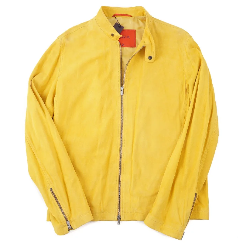Isaia Lambskin Suede Bomber Jacket Relaxed Men's Australian  Relaxed Men's Australian 