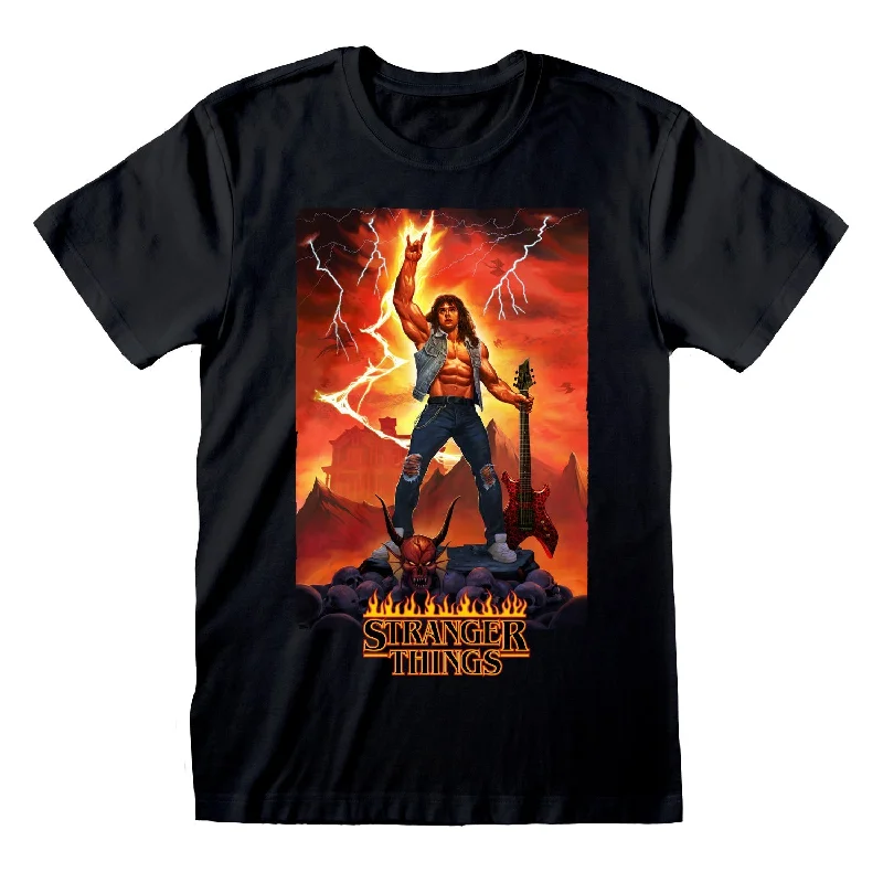 Netflix Stranger Things Eddie Rocks Unisex T-Shirt Tailored Tailored