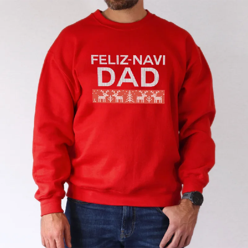 Feliz Navi-Dad Red Sweatshirt Refined Men's Velvet Refined Men's Velvet