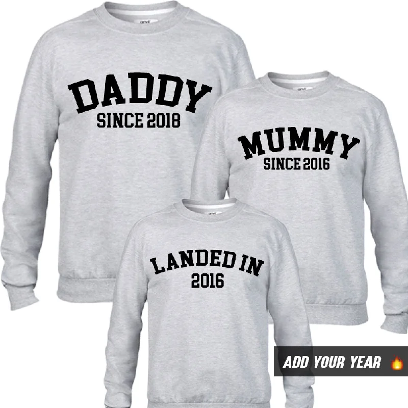Personalised Daddy/Mummy/Landed Since Sweatshirts (MRK X) Cool Men's Skate Cool Men's Skate Personalised Daddy/Mummy/Landed Since Sweatshirts (MRK X) Cool Men's Skate Cool Men's Skate