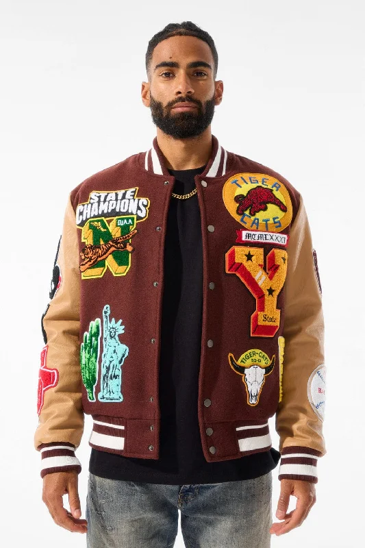 Empire City Varsity Jacket (Ruby) Sporty Men's Tennis Sporty Men's Tennis