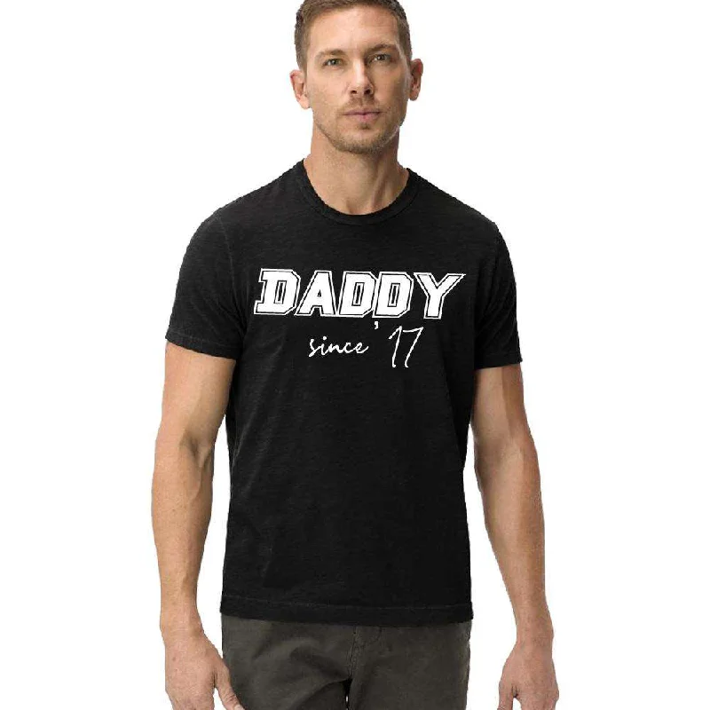 Personalised Daddy Since Tees (MRK X) Edgy Men's Punk Edgy Men's Punk