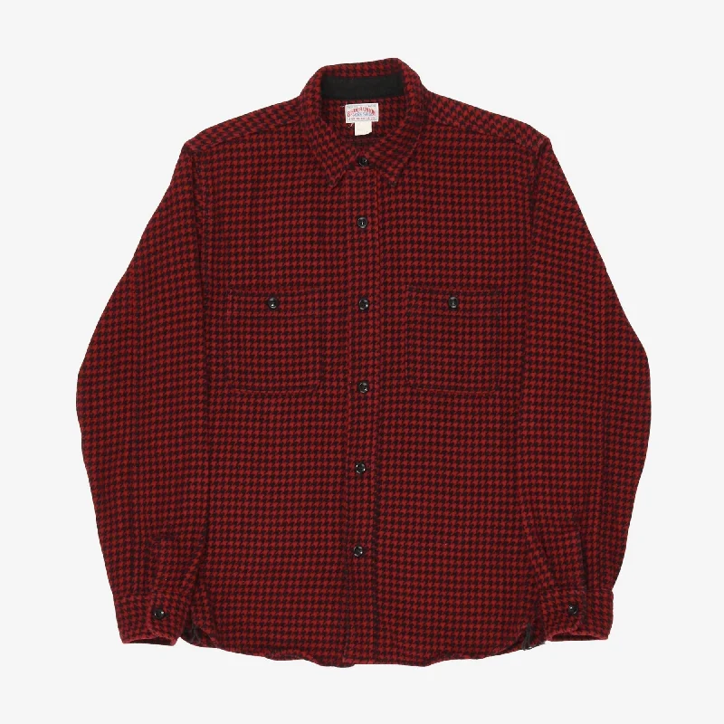 8HU Houndstooth Flannel Shirt Cclassic Men's Tweed Cclassic Men's Tweed