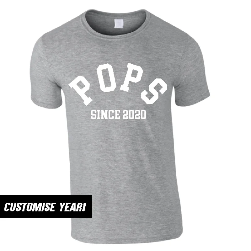 Personalised Pops Since T-Shirt (MRK X) Cool Men's Distressed Cool Men's Distressed