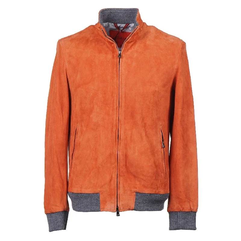 Isaia Suede 'Aqua Leather' Bomber Jacket Practical Men's Quick Practical Men's Quick