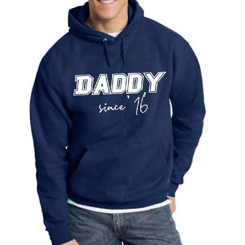 Personalised Daddy Since Hoodie (MRK X) Elegant Men's Cashmere Elegant Men's Cashmere Personalised Daddy Since Hoodie (MRK X) Elegant Men's Cashmere Elegant Men's Cashmere