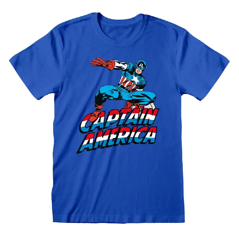 Marvel Comics Captain America T-Shirt Casual Men's Short Casual Men's Short