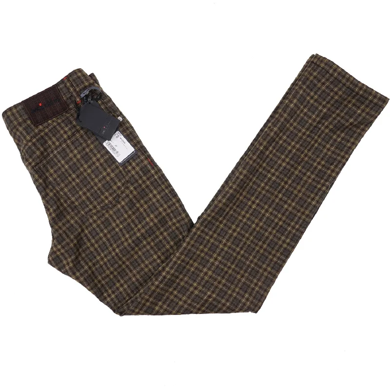 Kiton Slim Fit Five-Pocket Flannel Wool Pants Practical Men's Multi Practical Men's Multi