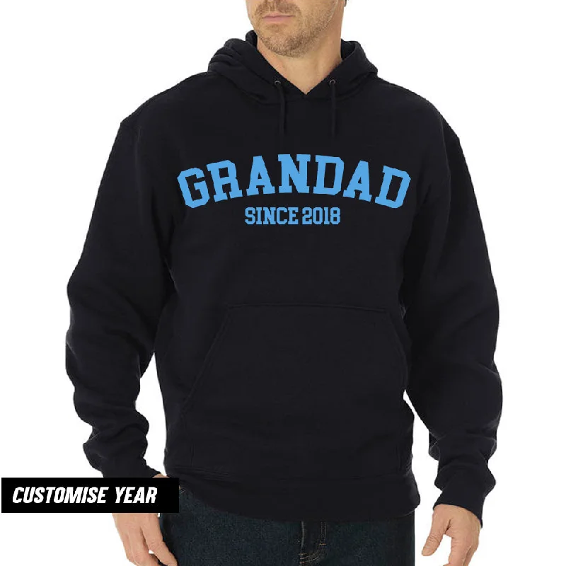 Personalised Grandad Since Hoodie (MRK X) Athletic Men's High Athletic Men's High