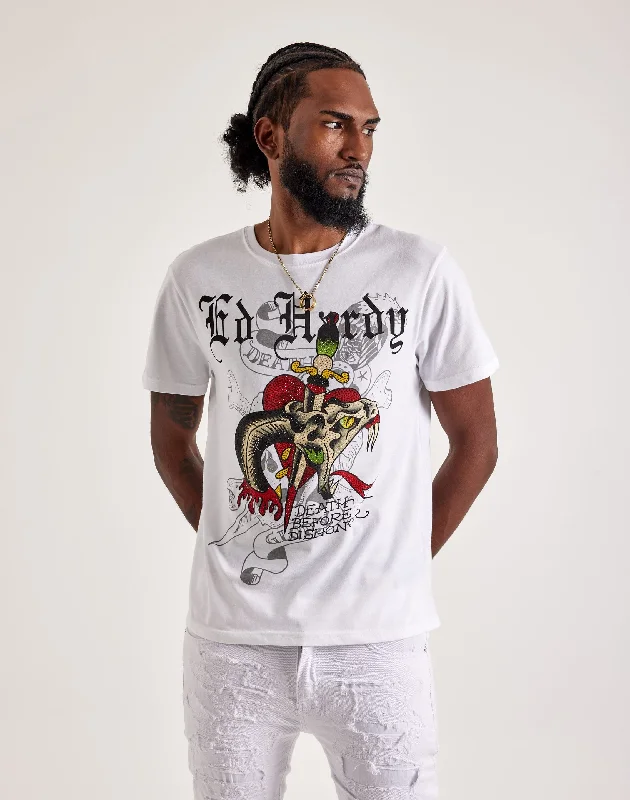 Ed Hardy Dagger Snake Rhinestone Tee Street Street