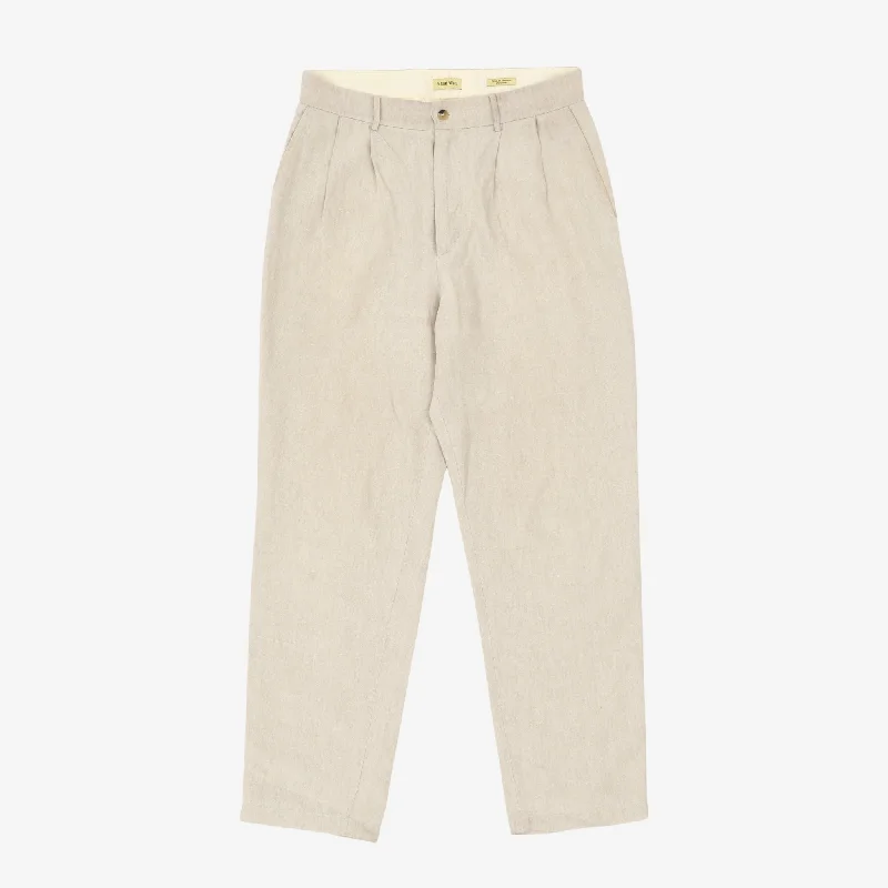 Pleated Linen Trousers Cozy Men's Winter Cozy Men's Winter