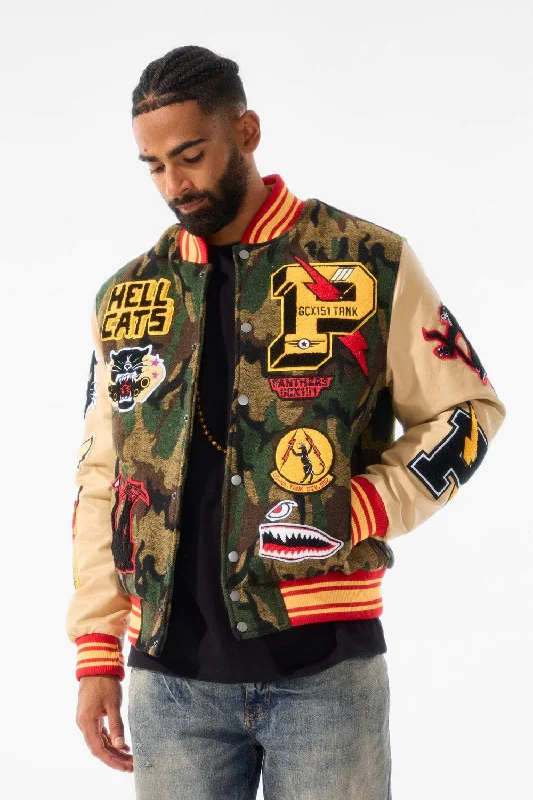 Hellcat Varsity Jacket (Vintage Camo) Casual Men's Short Casual Men's Short