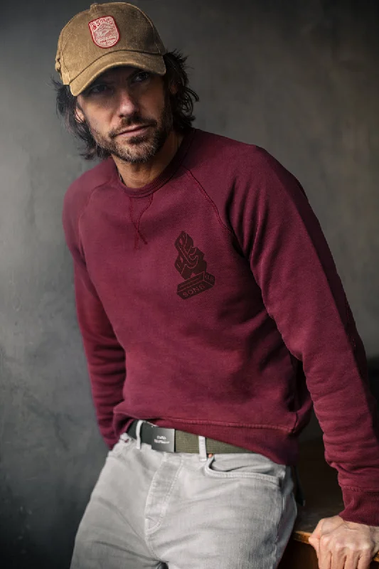 &SONS Original Logo Sweatshirt Maroon Cool Men's Skate Cool Men's Skate