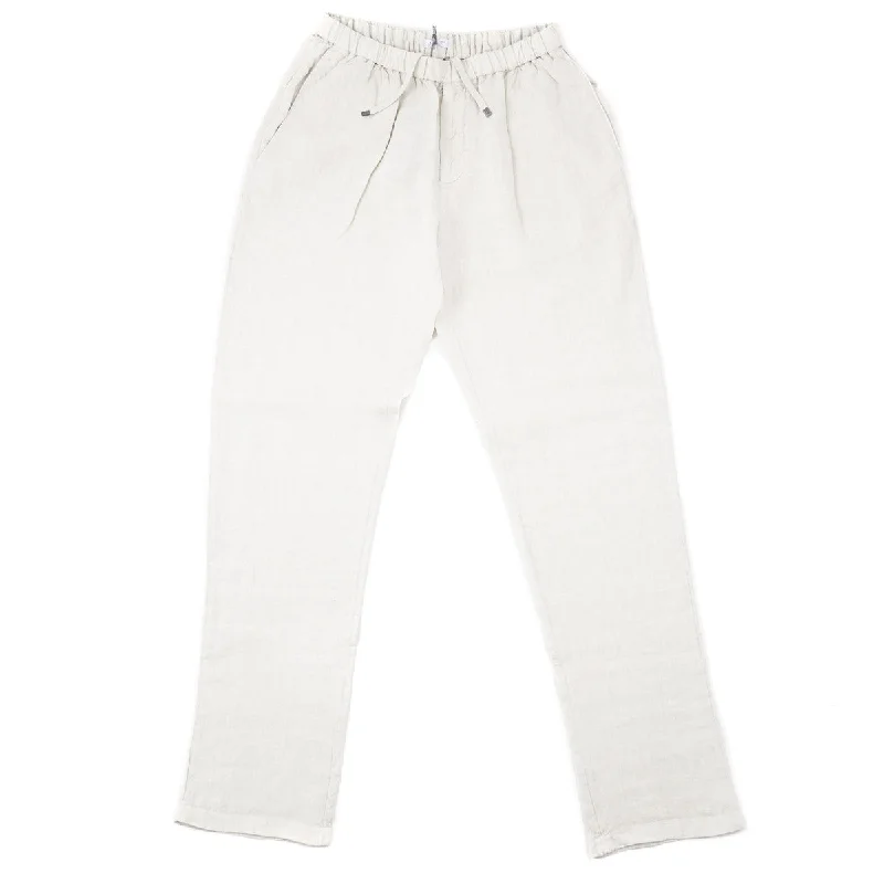 Boglioli Linen Pants with Drawstring Waist Refined Men's Hand Refined Men's Hand