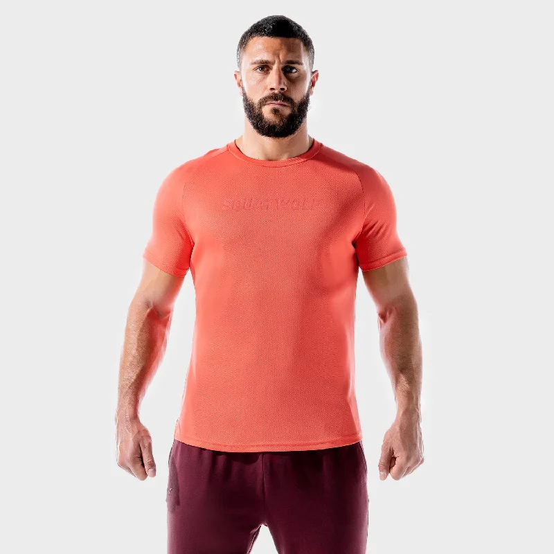 LAB360° Recycled Mesh Tee - Hot Coral Sharp Men's Italian Sharp Men's Italian