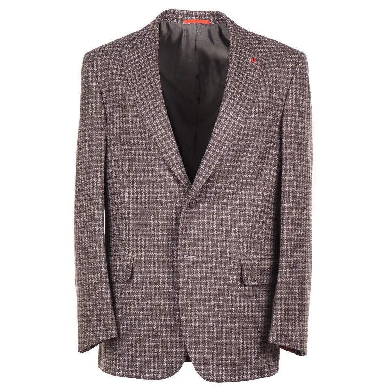 Isaia Extra-Slim Wool-Cashmere Sport Coat Casual Men's Short Casual Men's Short