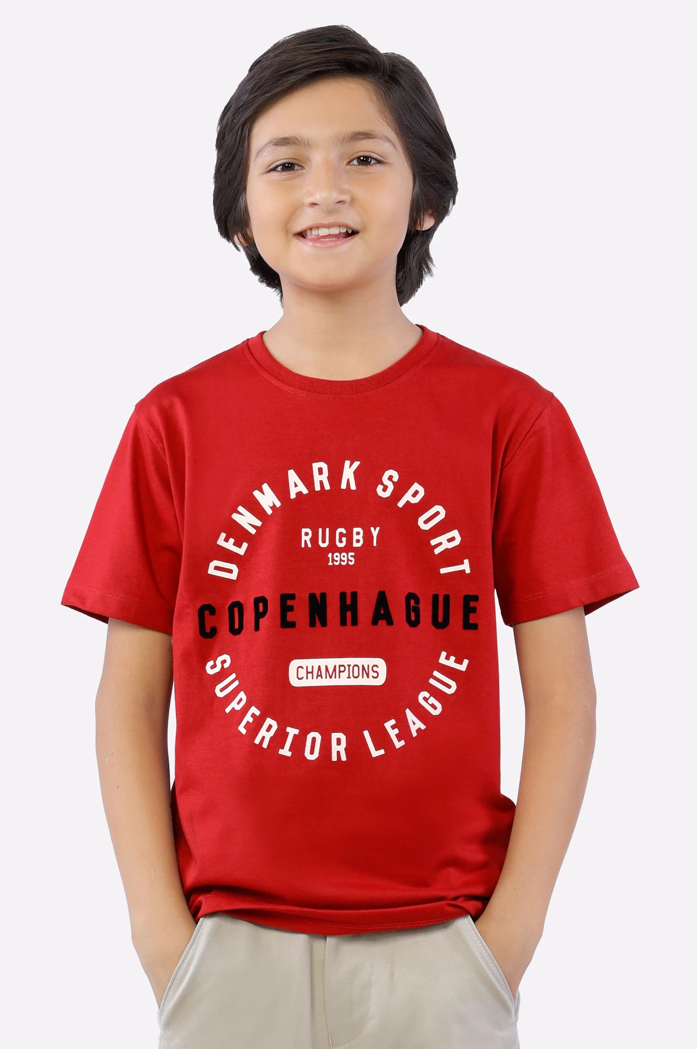 Red Printed T-Shirt Dynamic Men's Glow Dynamic Men's Glow
