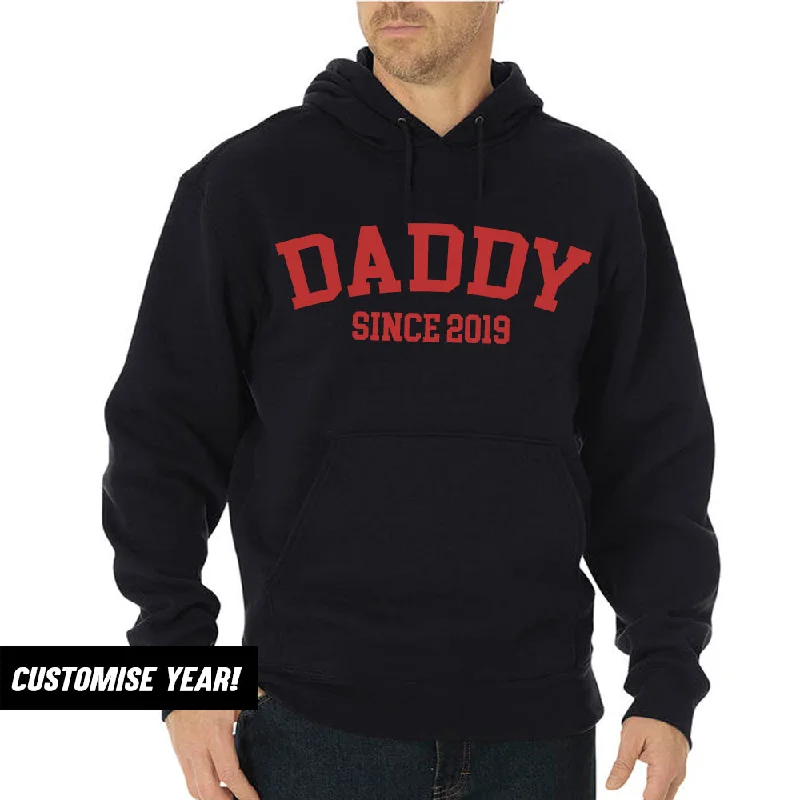 Personalised Daddy Since Hoodie (MRK X) Sleek Men's Contemporary Sleek Men's Contemporary Personalised Daddy Since Hoodie (MRK X) Sleek Men's Contemporary Sleek Men's Contemporary