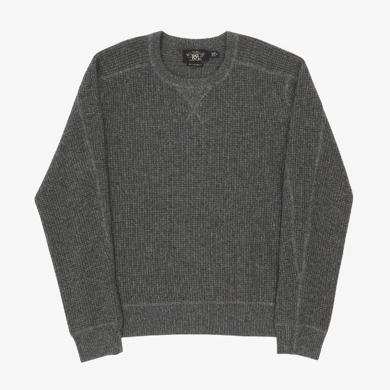 Waffle Knit Cashmere Jumper Trendy Men's Bucket Trendy Men's Bucket