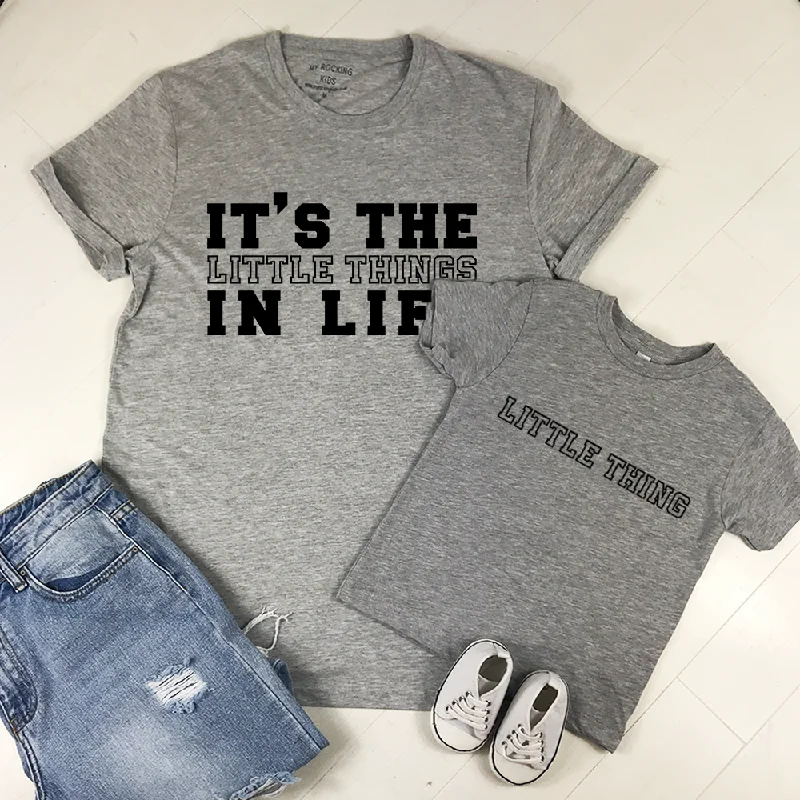 It's The Little Things & Little Thing Matching T-Shirts - Grey Youthful Men's Anime Youthful Men's Anime It's The Little Things & Little Thing Matching T-Shirts - Grey Youthful Men's Anime Youthful Men's Anime