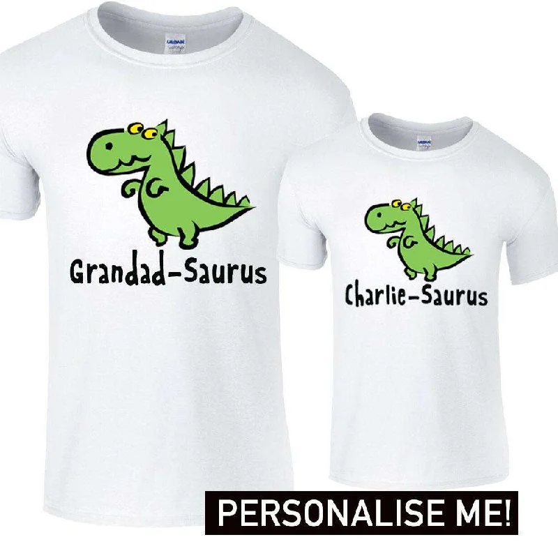 Personalised Grandad & Baby Saurus Matching Tees (MRK X) Cozy Men's Winter Cozy Men's Winter Personalised Grandad & Baby Saurus Matching Tees (MRK X) Cozy Men's Winter Cozy Men's Winter