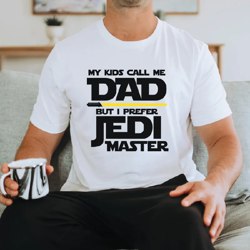 Call Me Jedi Master White T-Shirt Casual Men's Japanese  Casual Men's Japanese 