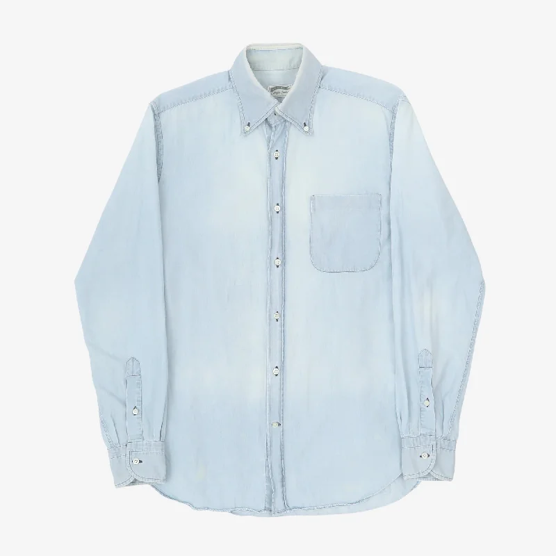 Sport Light Denim BD Shirt Sharp Men's Italian Sharp Men's Italian