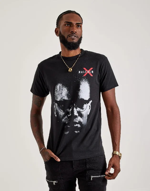 Philcos Malcolm X Tee Trendy Men's Scandinavian Trendy Men's Scandinavian