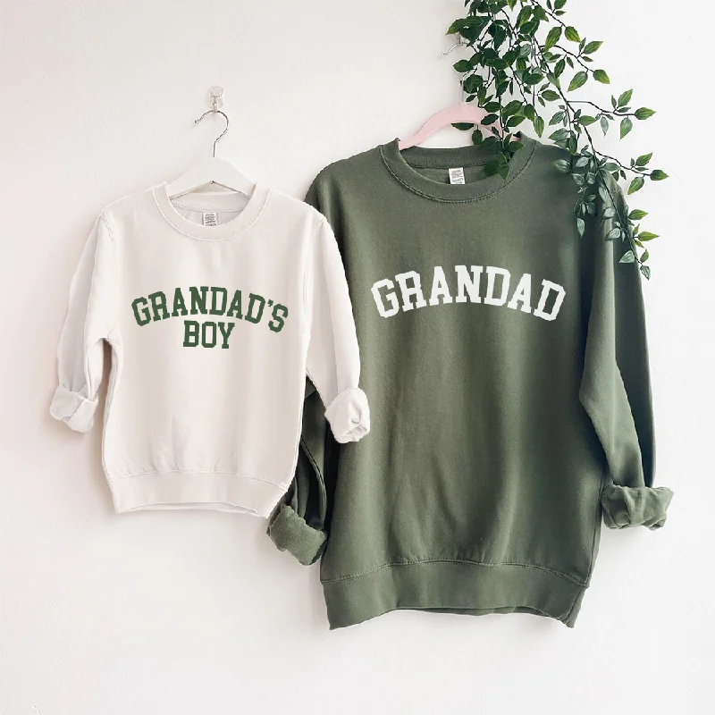 Grandad & Grandad's Boy College Matching Sweatshirts Casual Men's Short Casual Men's Short Grandad & Grandad's Boy College Matching Sweatshirts Casual Men's Short Casual Men's Short