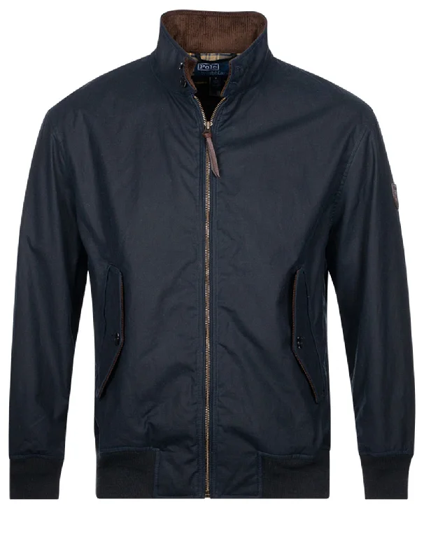 Waxed Insulated Bomber Cruise Navy Earthy Men's Sustainable  Earthy Men's Sustainable 