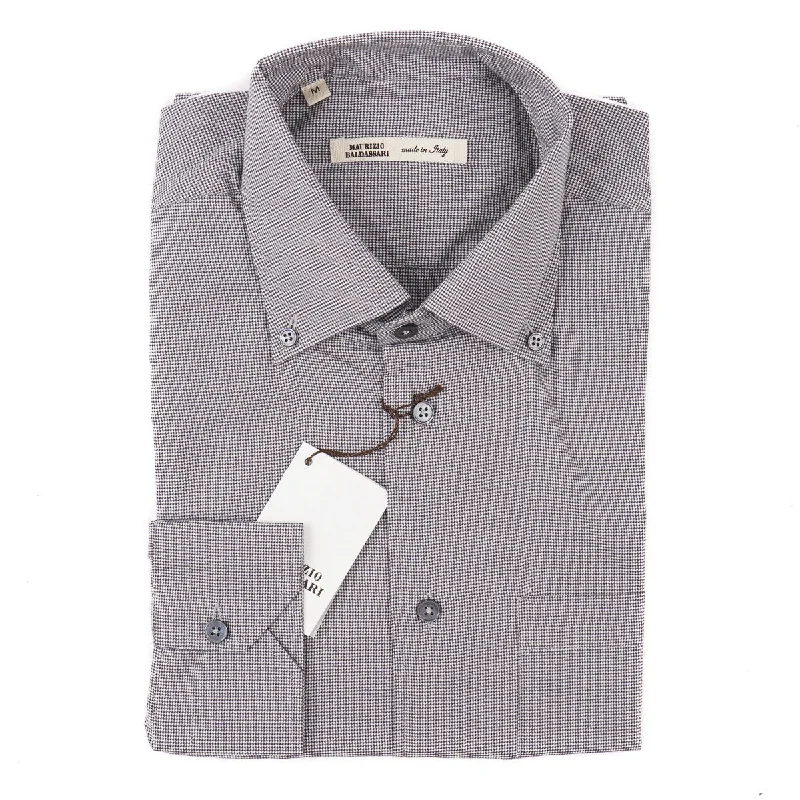 Maurizio Baldassari Lightweight Flannel Cotton Shirt Modern Men's Geometric Modern Men's Geometric