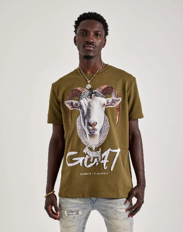 Streetz Iz Watchin Goat Tee Artistic Men's Hand Artistic Men's Hand