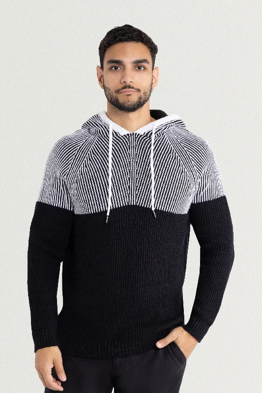 X RAY Men's Rib Knit Color Block Pullover Hooded Sweater Relaxed Men's Australian  Relaxed Men's Australian 