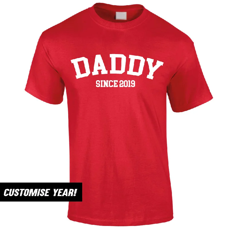 Personalised Daddy Since T-Shirt (MRK X) Refined Men's Hand Refined Men's Hand